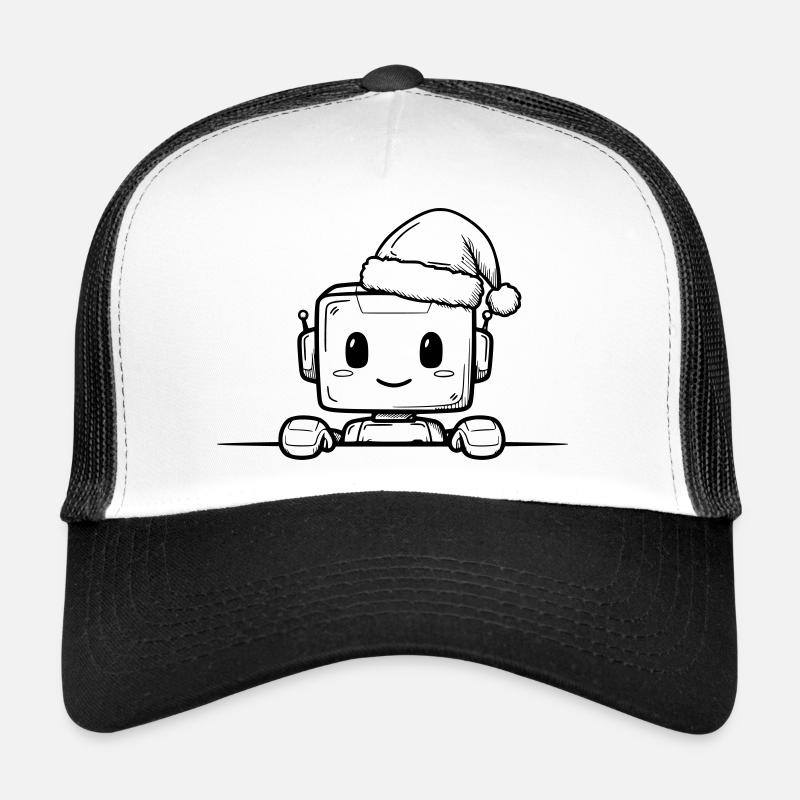 Robot Kawaii avec Chapeau de Père Noël – Design mignon Casquette trucker 