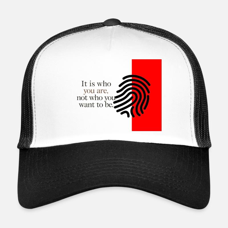 Real You Fingerprint Contrast Trucker Cap