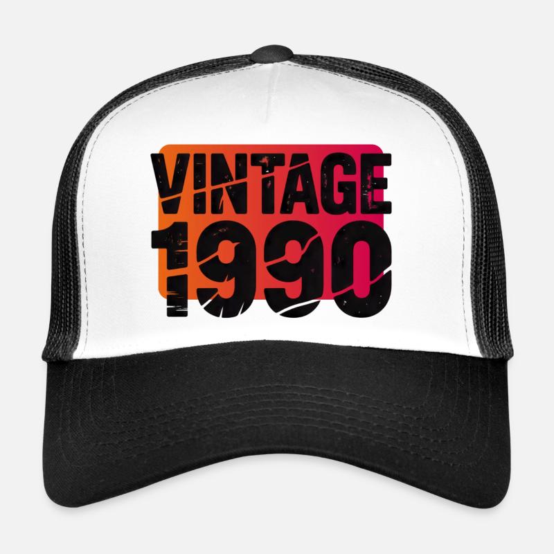 Vintage 1990 Gradient - Trucker Cap - white/black