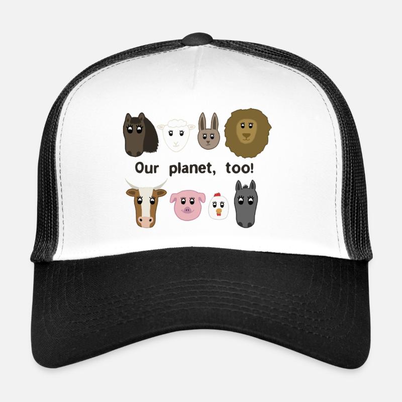 Unser Planet - Trucker Cap - Weiß/Schwarz