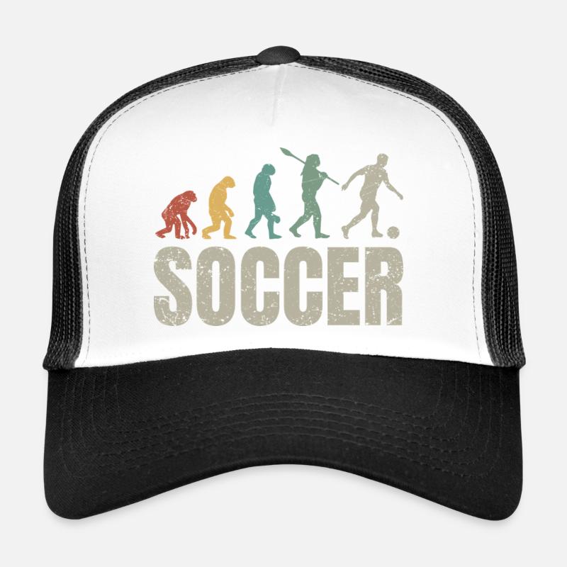Évolution du football | Évolution du football - Casquette trucker  - blanc/noir