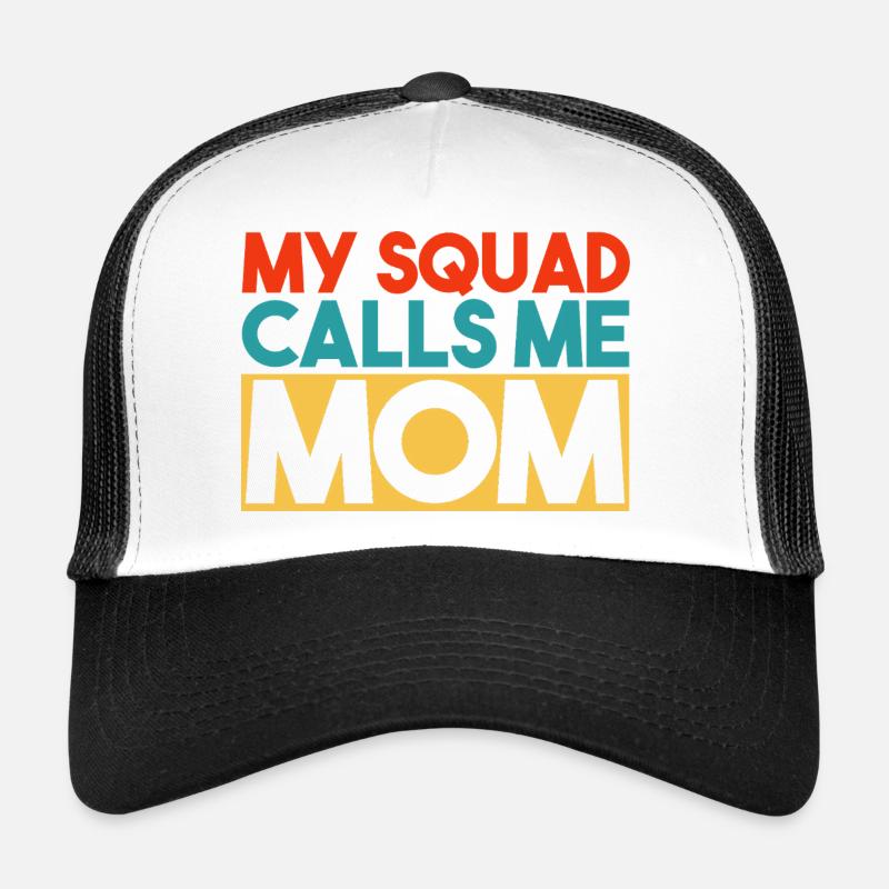 Ma brigade m’appelle maman Typographie rétro Casquette trucker 