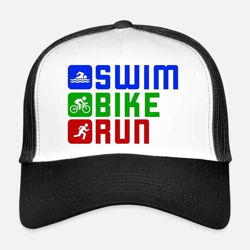Triathlon Natation Cyclisme Course à pied Casquette trucker 