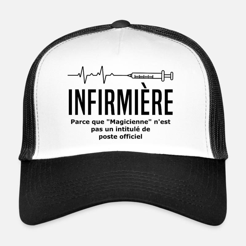 Krankenschwester - Trucker Cap - Weiß/Schwarz