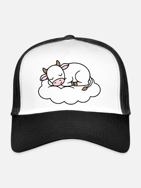 Sleeping Cow Cloud Dream Baby - Trucker Cap - white/black - Front