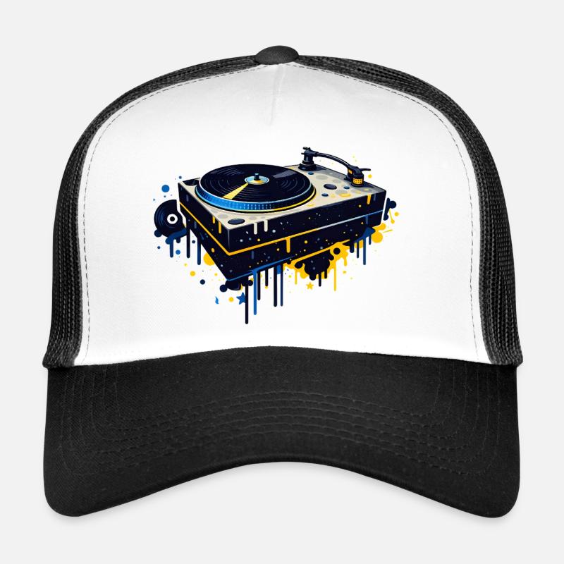 Graffiti Turntable Design Trucker Cap