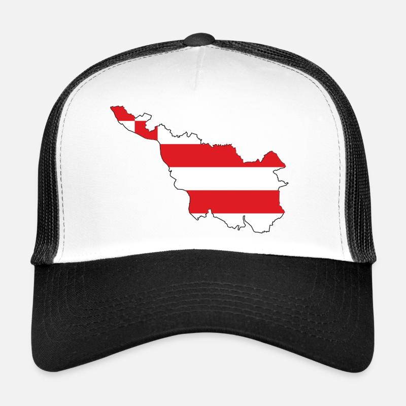 Ville de Brême - Contour avec drapeau bacon Casquette trucker