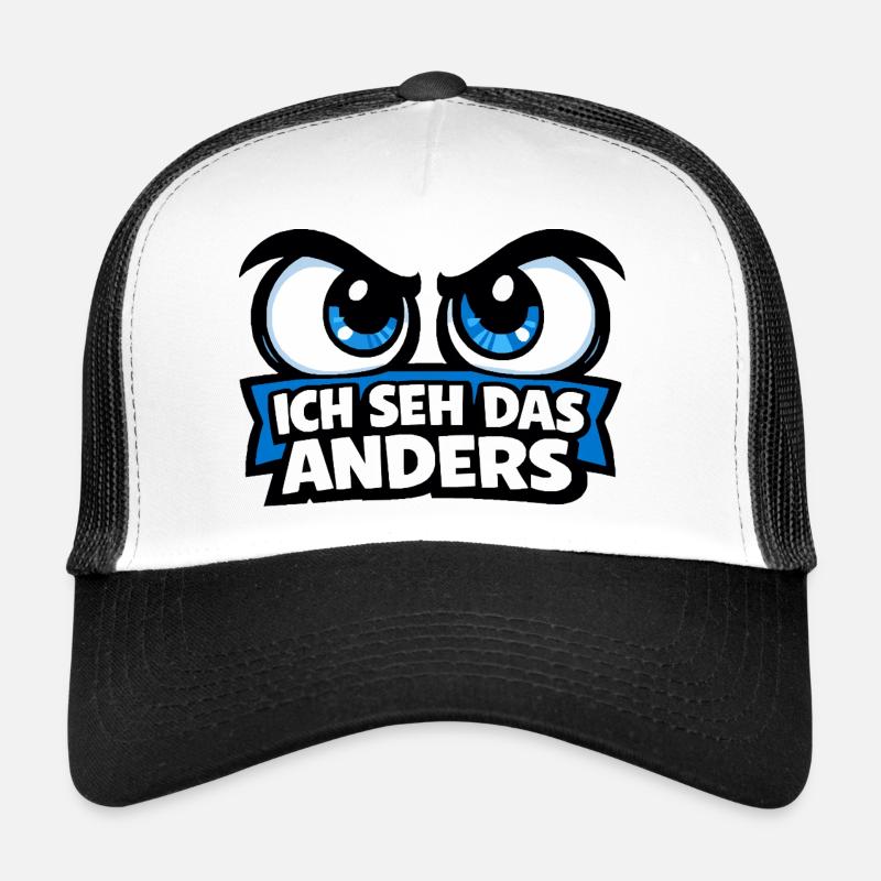 Je le vois différemment – motif statement des yeux de bande dessinée Casquette trucker 