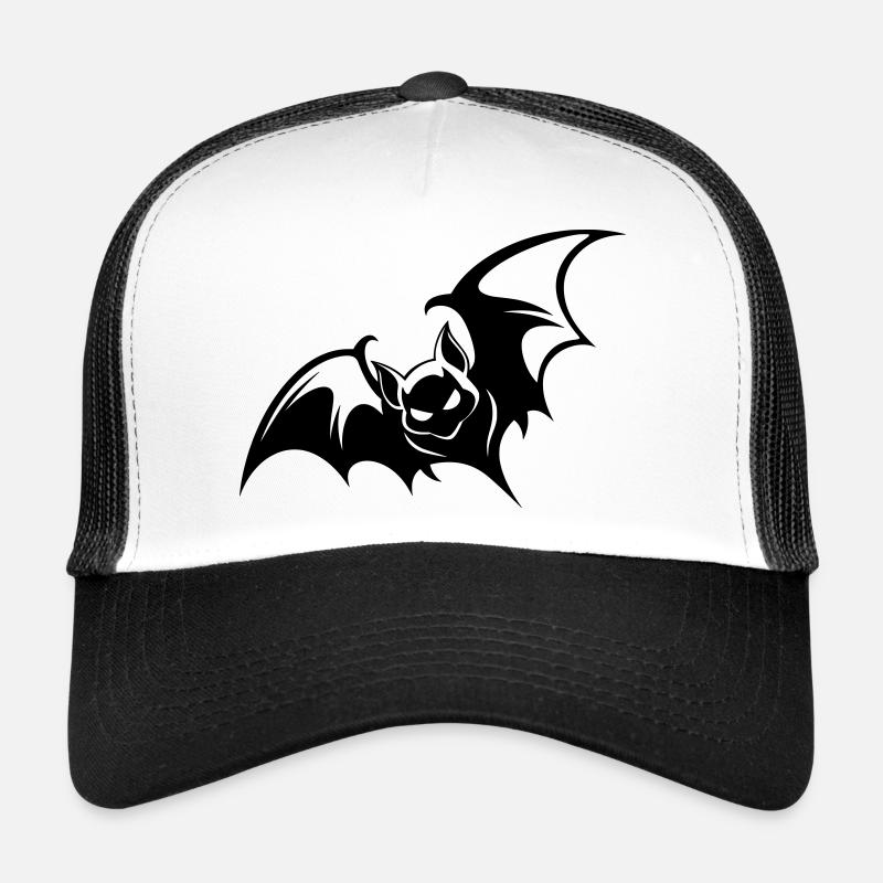 Bat Gothic Logo - Casquette trucker  - blanc/noir