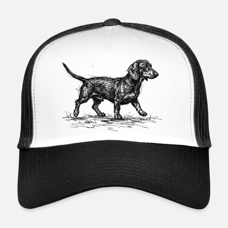 Dachshund Sketch – Minimalist Dog Design Trucker Cap