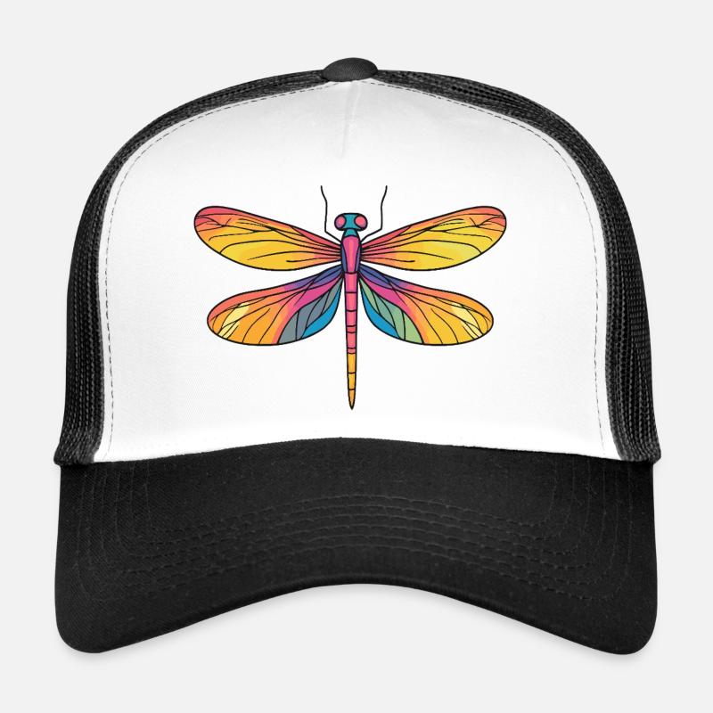 Ailes de Libellule arc-en-ciel Casquette trucker 