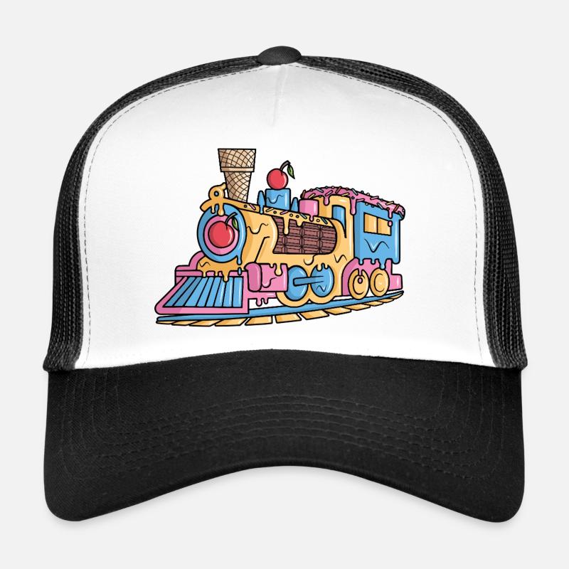 Dampflok Eiscreme Modelleisenbahn Eisenbahn Casquette trucker 