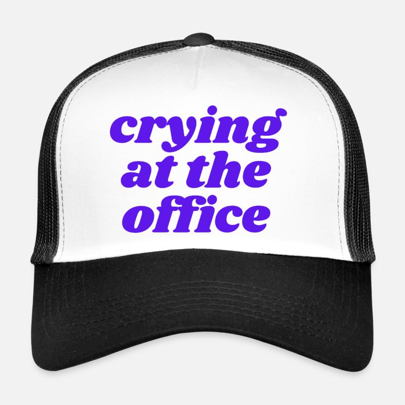 crying at the office - Trucker Cap - Weiß/Schwarz