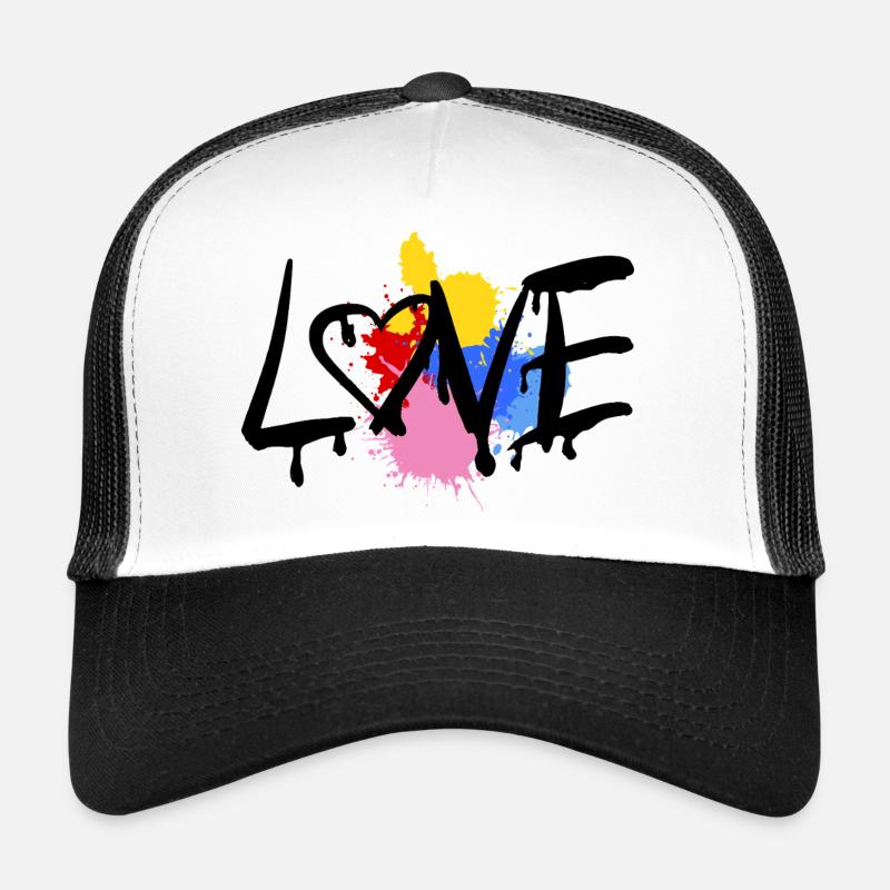 Love - Trucker Cap - white/black