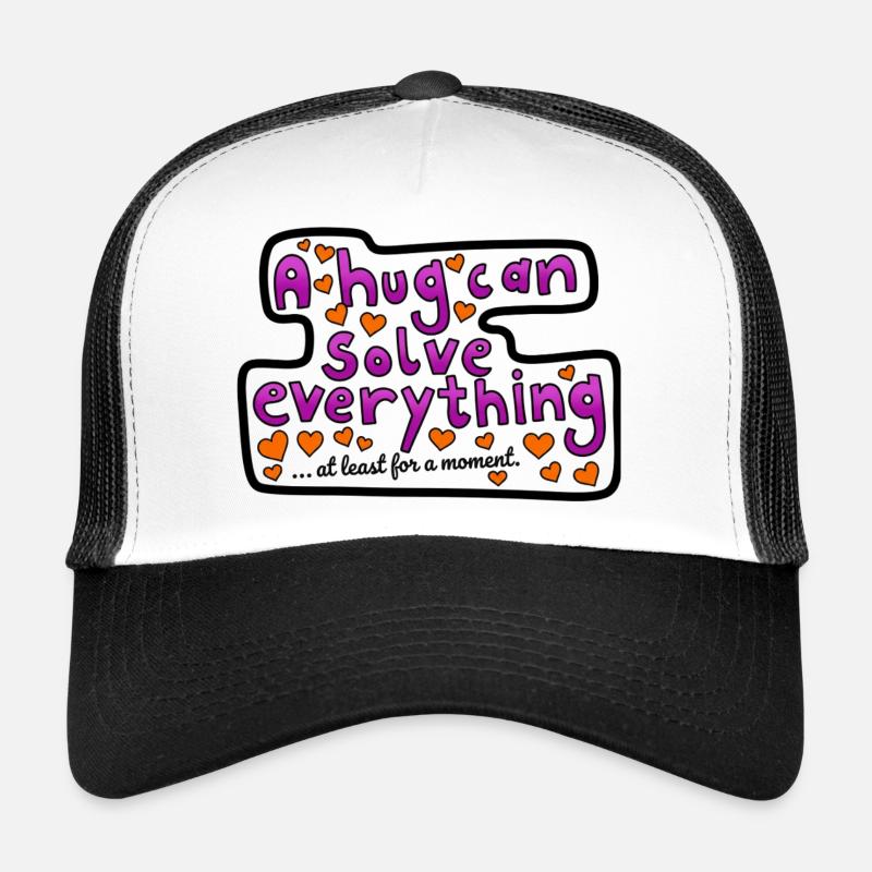 A hug can help - Trucker Cap - white/black