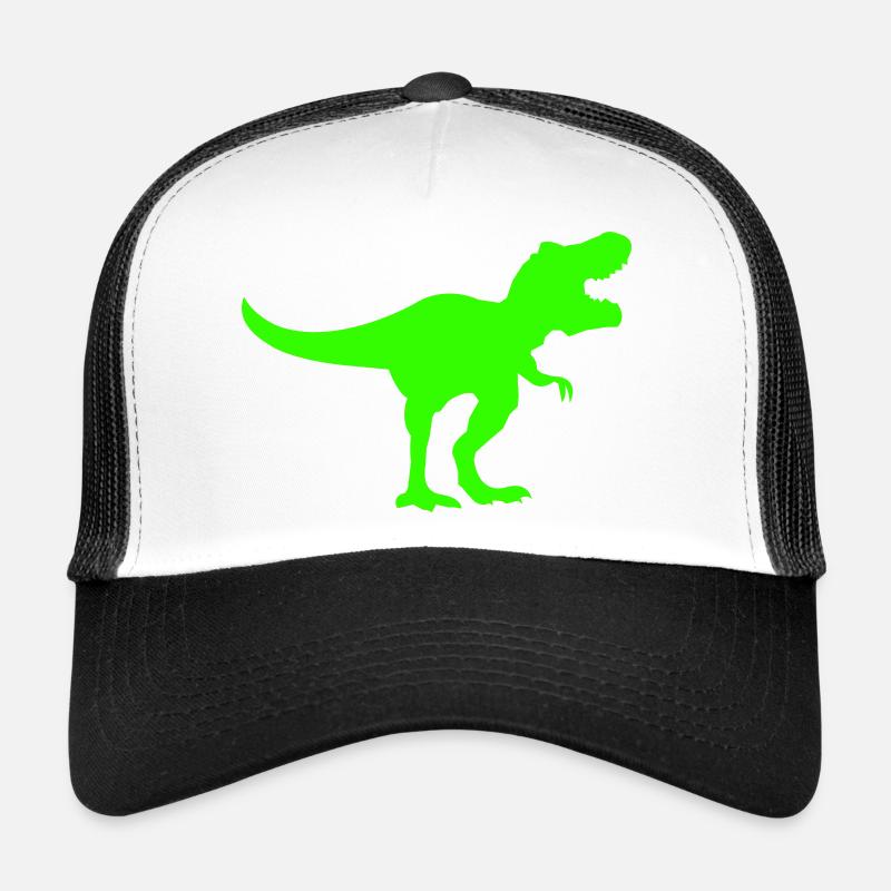 Silhouette de Dino Rex Vert Casquette trucker 