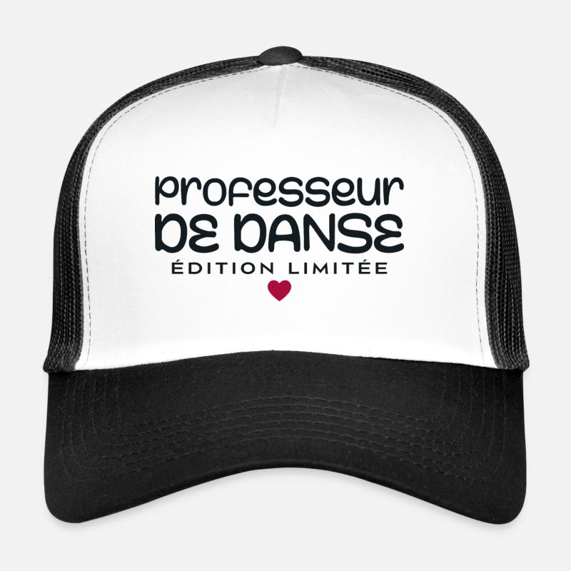Professeur de danse - Casquette trucker - blanc/noir