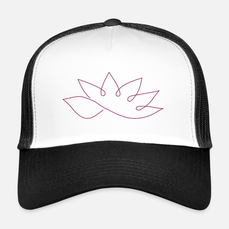 Lotus d’un trait Casquette trucker 