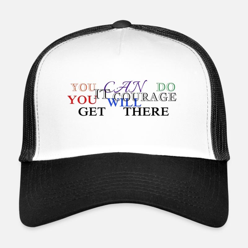 YOU CAN DO IT - Casquette trucker - blanc/noir