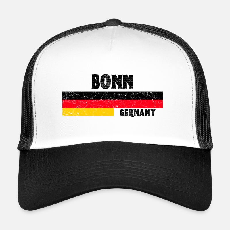 Bonn Germany Flag - Trucker Cap - white/black