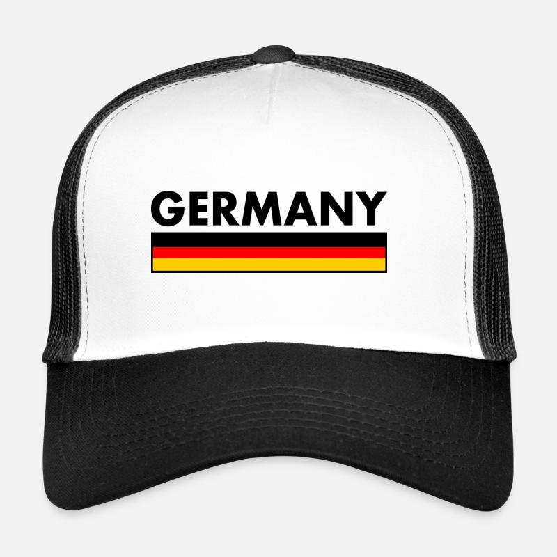 Deutschland - Trucker Cap - Weiß/Schwarz