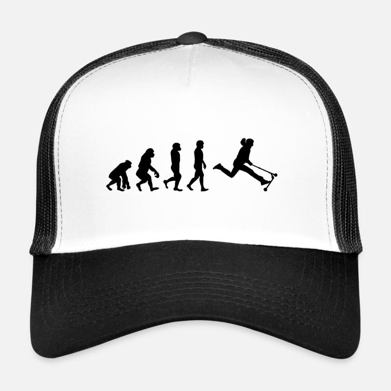 Stunt Scooter Freestyle Scootering Evolution - Casquette trucker  - blanc/noir