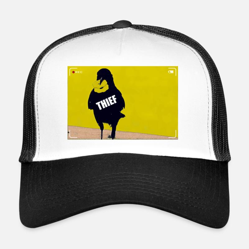 Le corbeau, le voleur - Casquette trucker  - blanc/noir