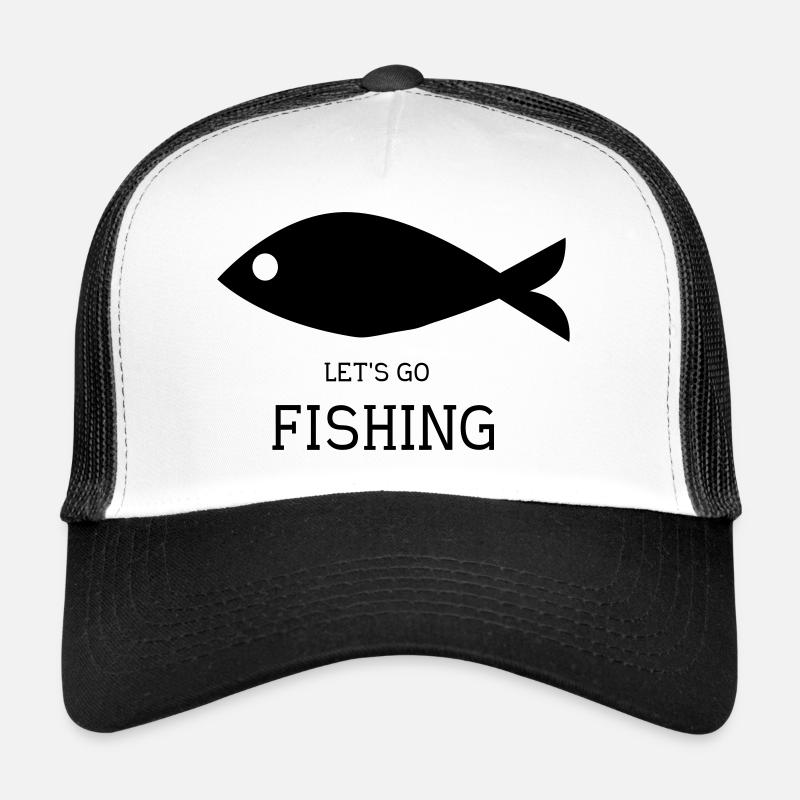 pêche - Casquette trucker  - blanc/noir
