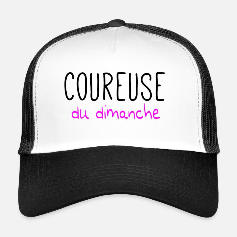 Coureuse du dimanche - Casquette trucker  - blanc/noir