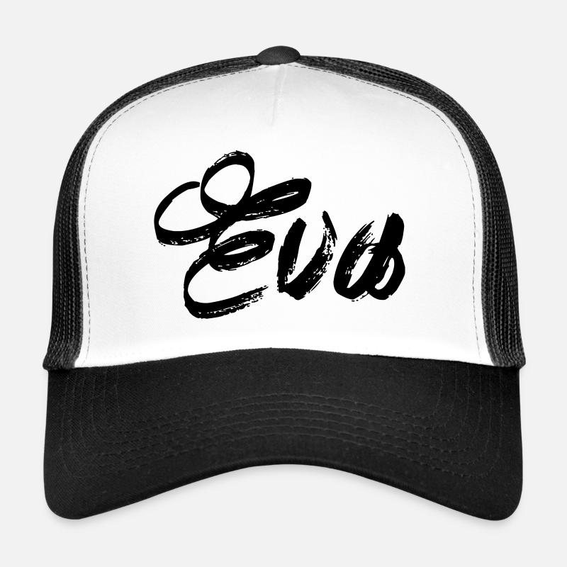 Eva - Casquette trucker  - blanc/noir