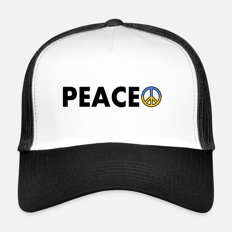 Peace - Trucker Cap - Weiß/Schwarz