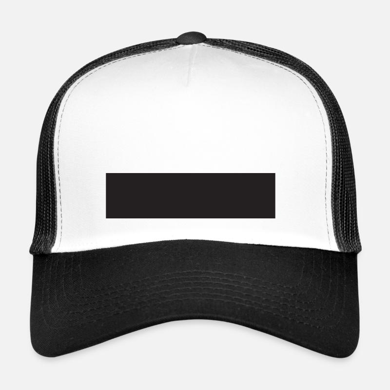 Schwarzer Balken - Trucker Cap - Weiß/Schwarz