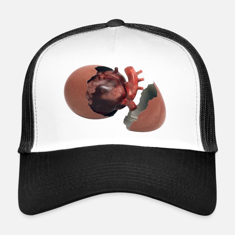 Heart in the egg - Trucker Cap - white/black