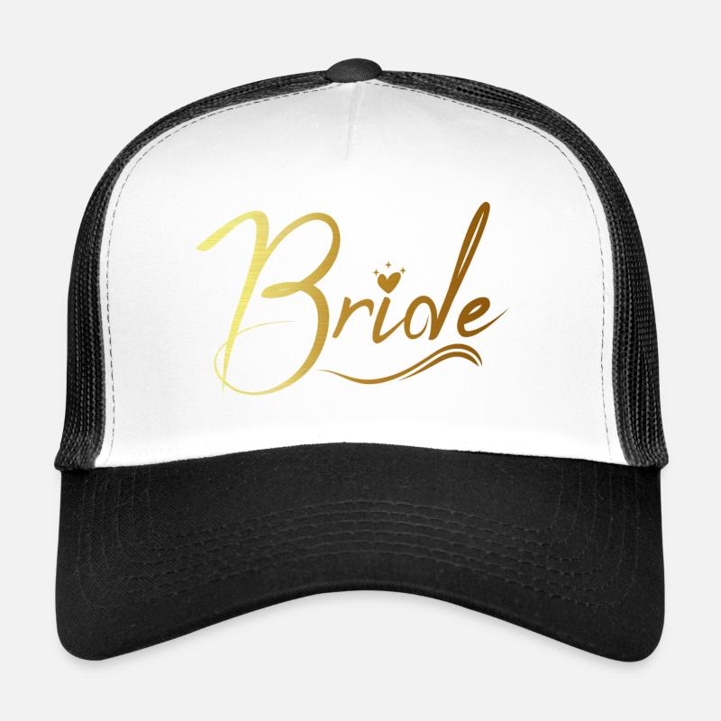 Bride Junggesellinnenabschied Braut JGA - Trucker Cap - Weiß/Schwarz