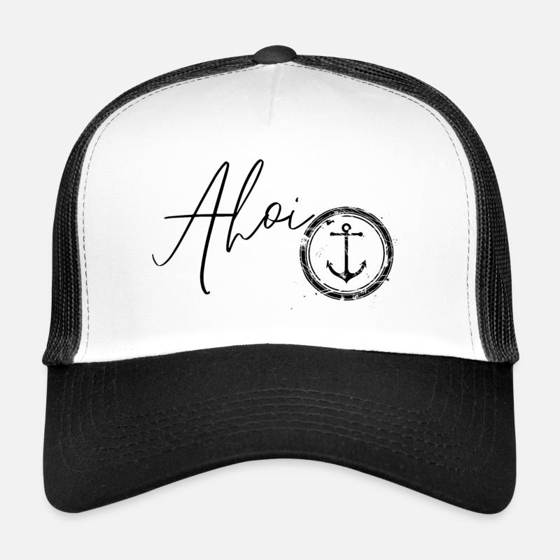 Ahoi & Ankerliebe - Trucker Cap - Weiß/Schwarz