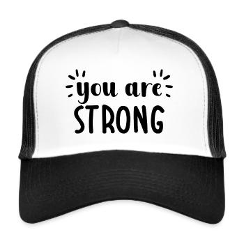Du bist stark - Trucker Cap - Weiß/Schwarz - Vorne