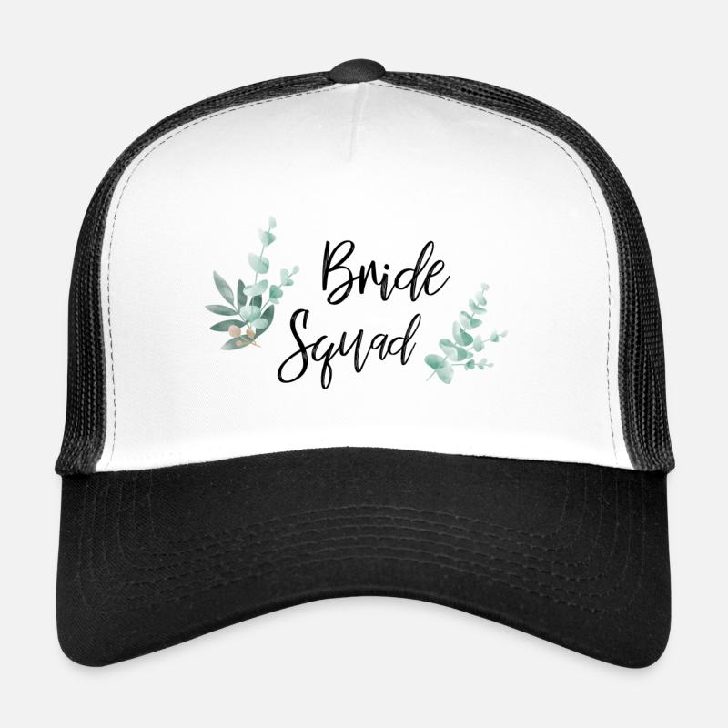 Bride Squad / Team Bride - Casquette trucker - blanc/noir
