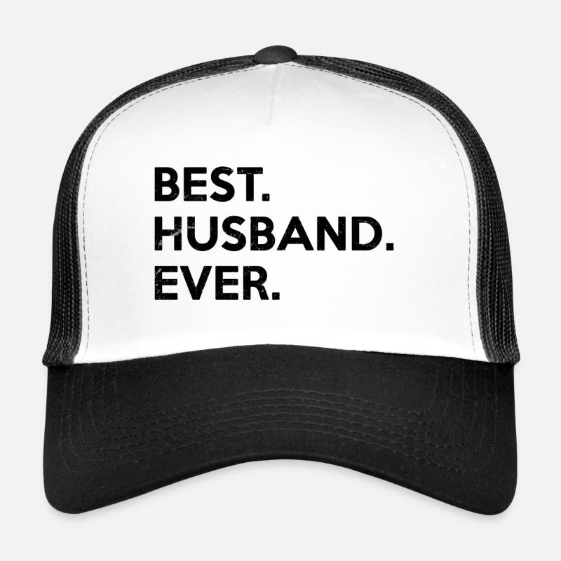 Bester Ehemann aller Zeiten. Geschenke für Super-Mann. Partner. - Trucker Cap - Weiß/Schwarz