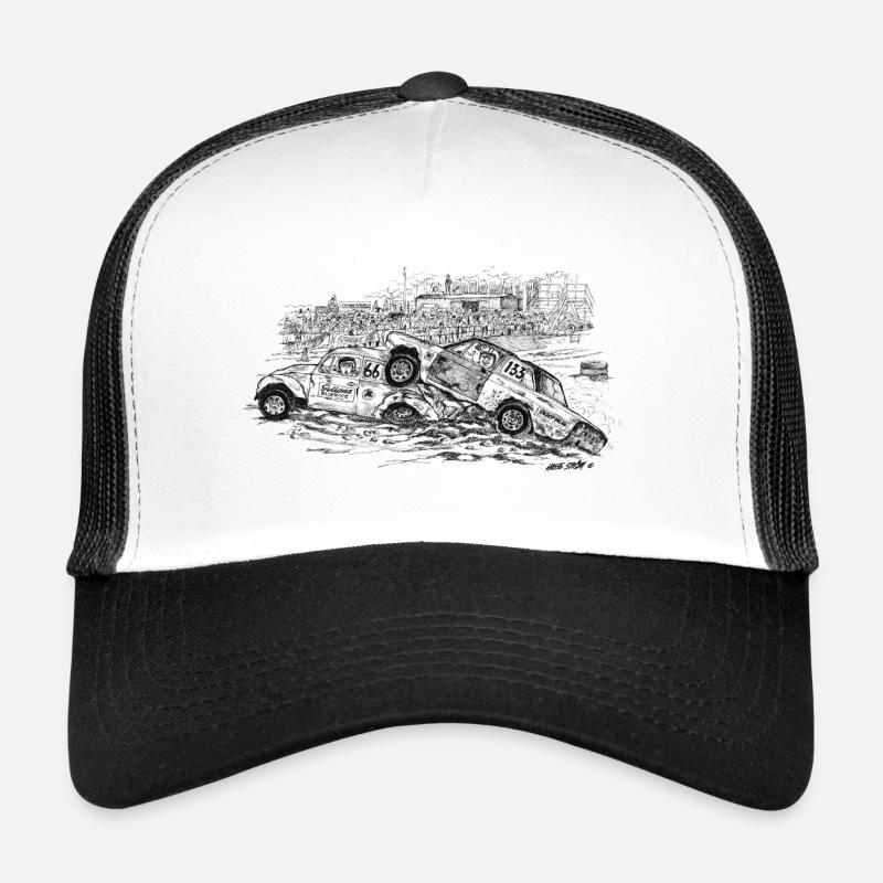 Folkrace - Trucker Cap - Weiß/Schwarz
