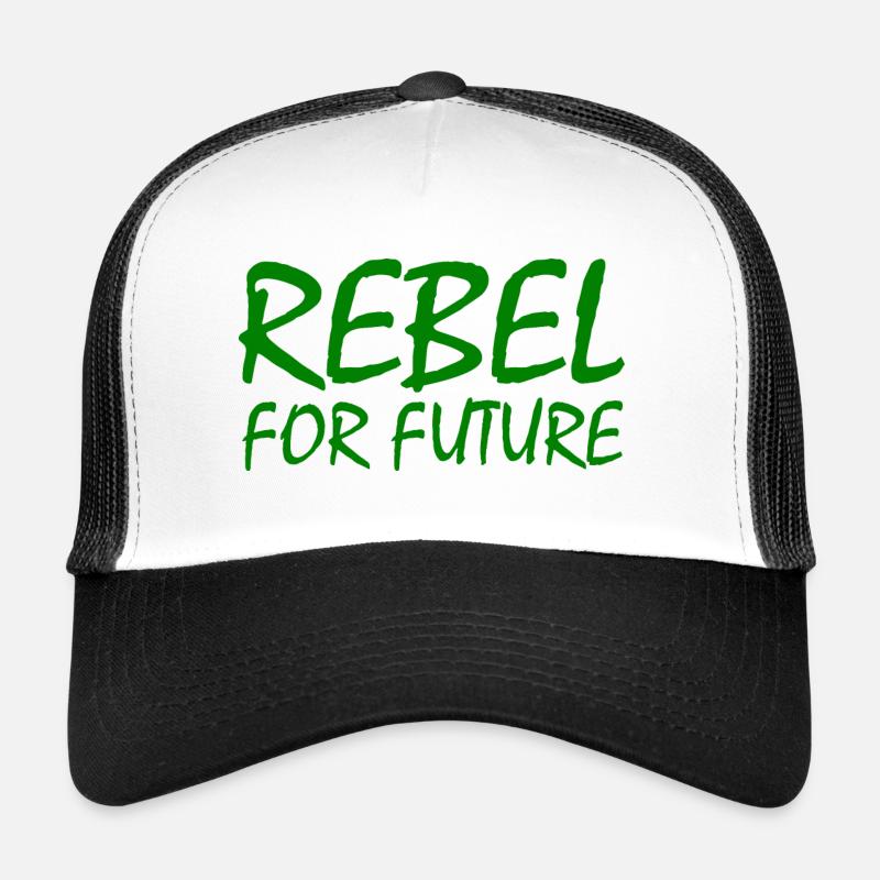 Rebel for future - Trucker Cap - Weiß/Schwarz