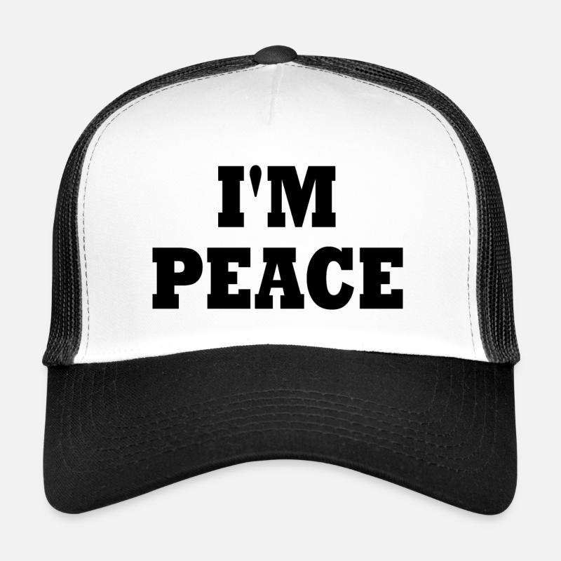 I'm peace - Casquette trucker  - blanc/noir