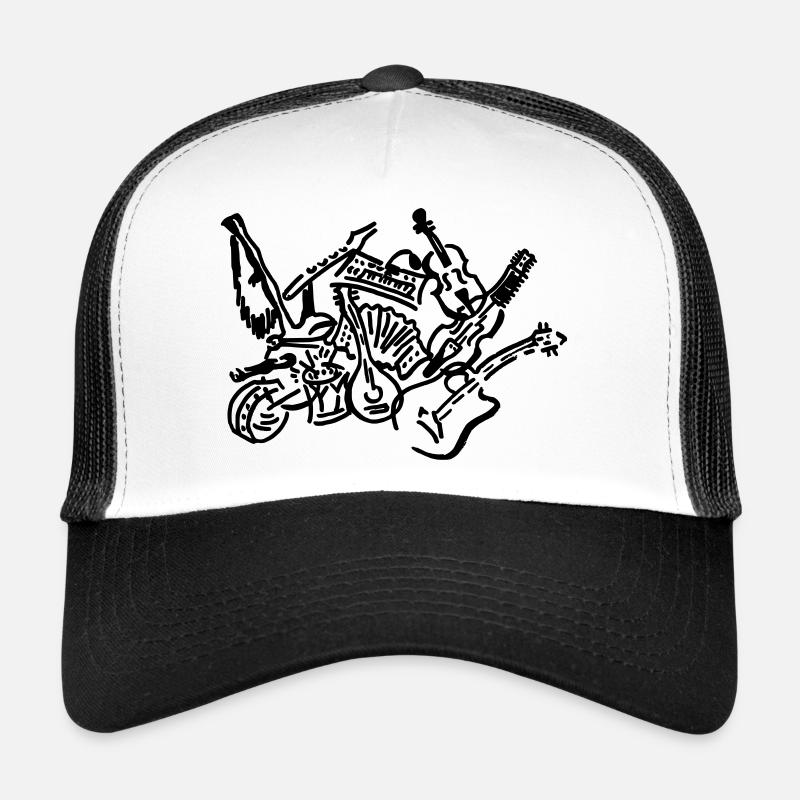 Musikinstrumente - Trucker Cap - Weiß/Schwarz