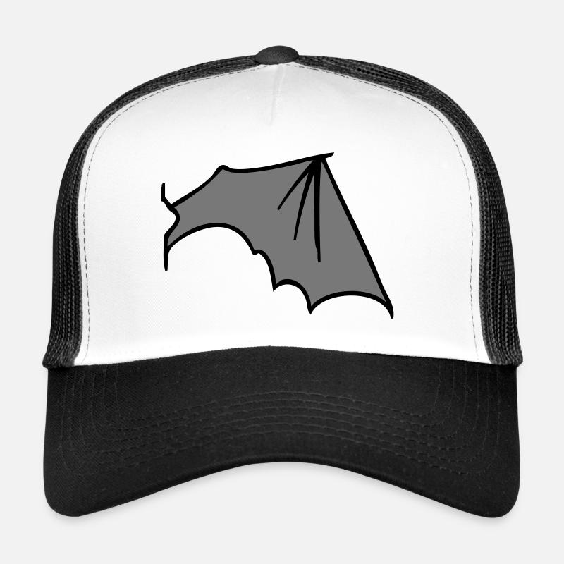 batwing_right_grey - Trucker Cap - Weiß/Schwarz
