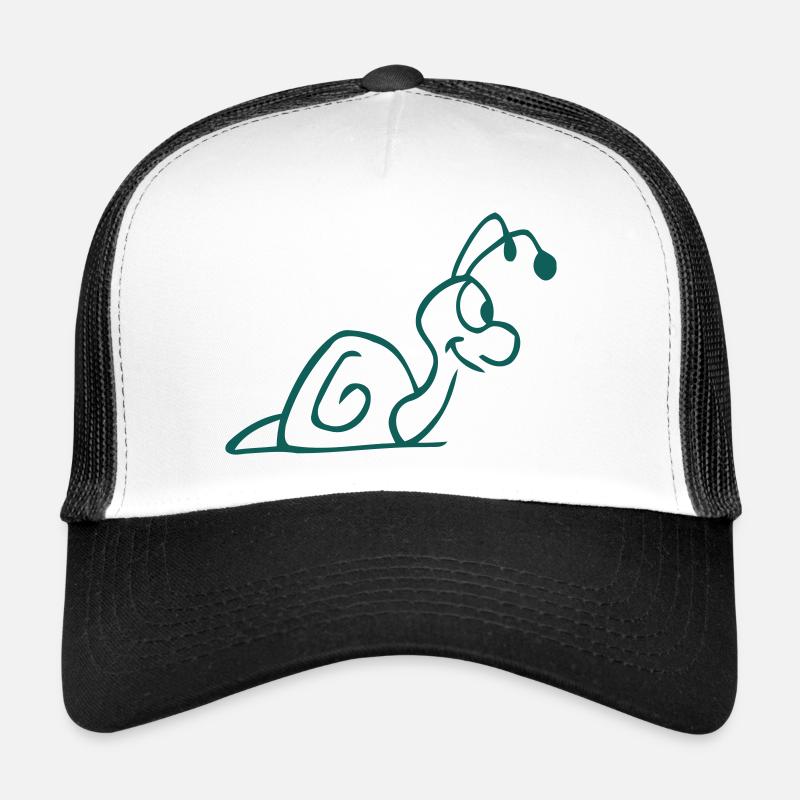 Schnecke ... von wicki_de - Trucker Cap - Weiß/Schwarz