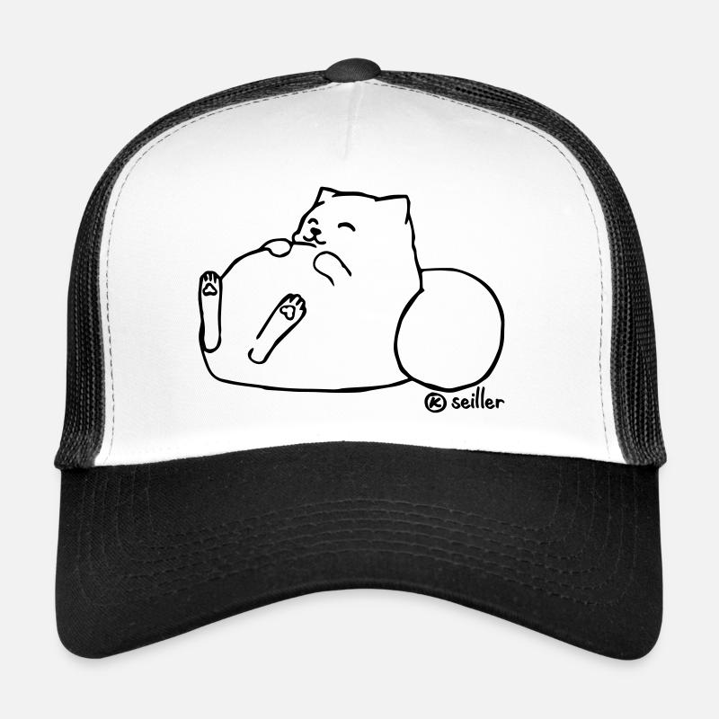 Lazy Cat - Trucker Cap - Weiß/Schwarz
