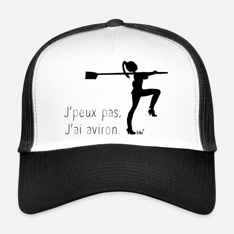 J'peux pas j'ai aviron - Casquette trucker  - blanc/noir