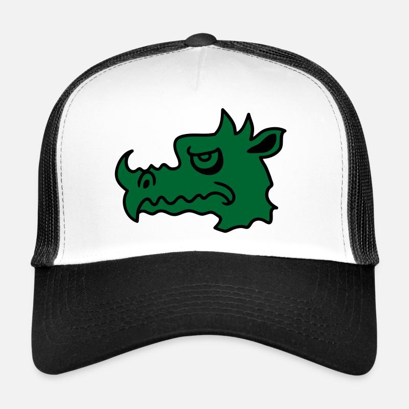 Böser Drachen - Trucker Cap - Weiß/Schwarz