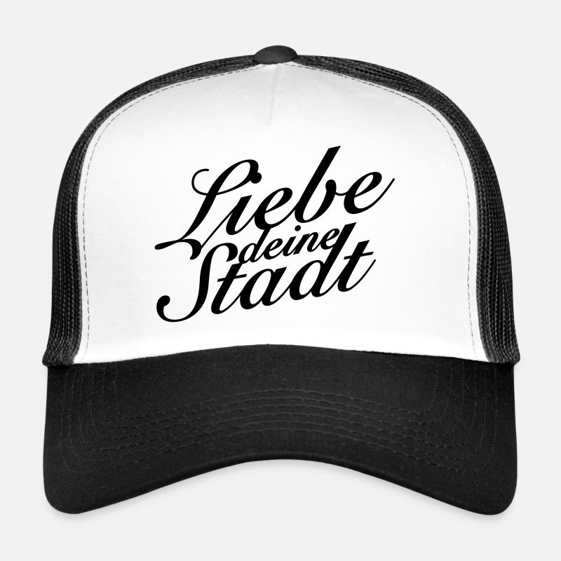 Liebe deine Stadt - Trucker Cap - Weiß/Schwarz
