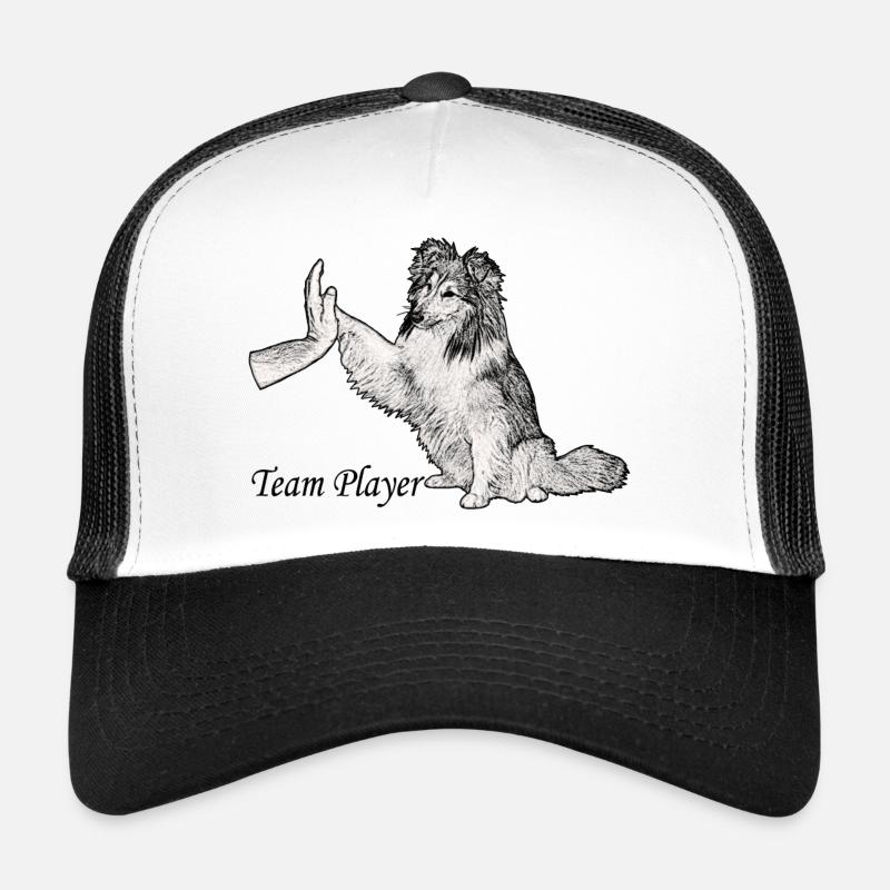 Team player Sheltie2 - Trucker Cap - Weiß/Schwarz