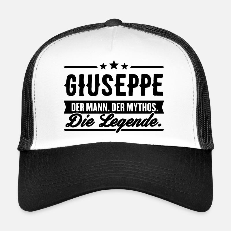 Man Myth Legend Giuseppe - Trucker Cap - white/black